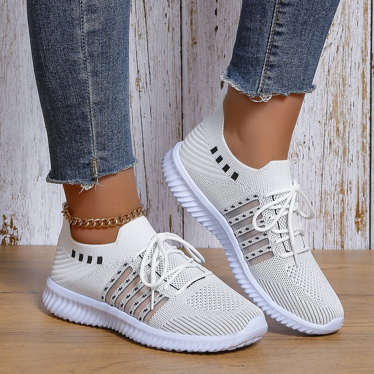 Women's Wedge Mesh Shoes 2.5cm Heel Low-Top Casual